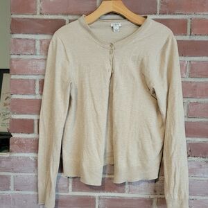 J. Crew Women's Beige Button-Front Cardigan